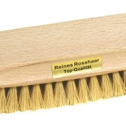 Redecker 19cm Untreated Beechwood Shoe Shine Brush With Light Horse Hair Bristle