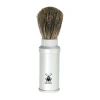 Redecker Metal Travel Shaving Brush With Badger Hair