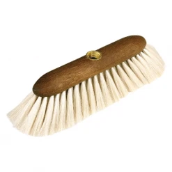 Redecker Oiled Oakwood Broom Head With Goat Hair Bristle For Threaded Handle