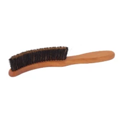 Redecker Oiled Pearwood Crescent Shaped Hat Brush With Bronze Bristle