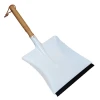 Redecker Metal White Varnished Dust Pan With Stained Beechwood Handle