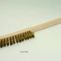 Redecker Wooden Brass Wire Brush & Handle Untreated