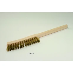 Redecker Wooden Brass Wire Brush & Handle Untreated