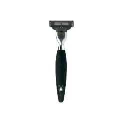 Redecker 13cm Black Wooden Razor With 3 Blades