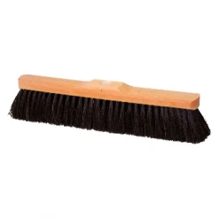 Redecker Oiled Beechwood Indoor Broom Head With Horsehair Bristle For Unthreaded Handle