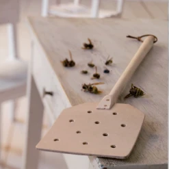 Redecker Leather Fly Swat With Oiled Beech Wood Handle