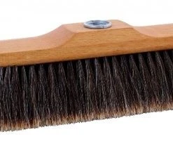 Redecker Oiled Beechwood Indoor Broom Head With Split Horsehair Bristle For Threaded Handle