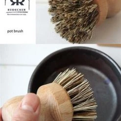 Redecker Wooden Pot Brush With Round Handle