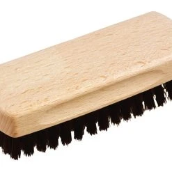 Redecker 12cm Untreated Beechwood Shoe Shine Brush With Black Horse Hair Bristle