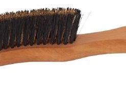 Redecker Oiled Pearwood Crescent Shaped Hat Brush With Bronze Bristle