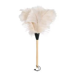 Redecker White Ostrich Feather Duster with Wooden Handle 50cm