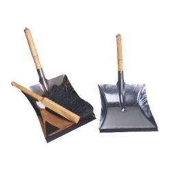 Redecker Zinc Coated Steel Dust Pan With Handle & Strap