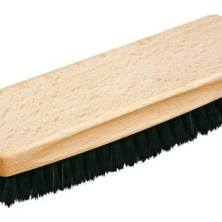 Redecker 16cm Untreated Beechwood Shoe Shine Brush With Black Horse Hair Bristle