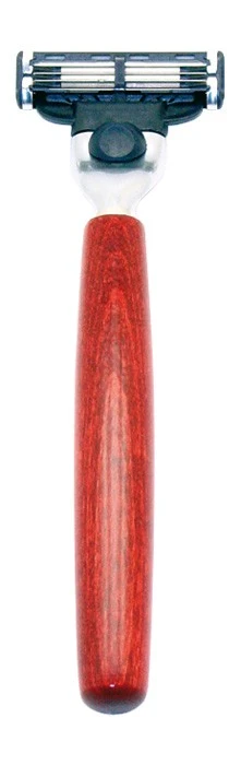 Redecker Wooden Red Razor With 3 Blades 3 Redecker Wooden Red Razor With 3 Blades