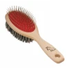 Redecker Wooden Dog Brush with Metal Pins and Tampico Fibre