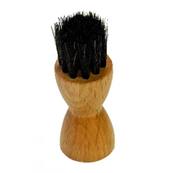 Redecker Wooden Diabolo Shoe Polish Applicator With Dark Brush