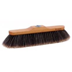 Redecker Oiled Beechwood Indoor Broom Head With Split Horsehair Bristle For Threaded Handle